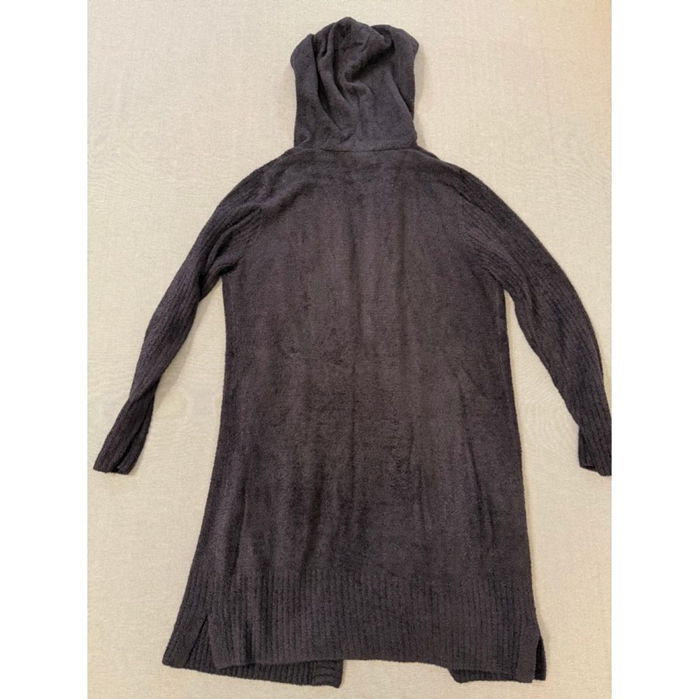 Barefoot Dreams CozyChic Lite Coastal Hooded Cardigan black size small - Picture 3 of 6